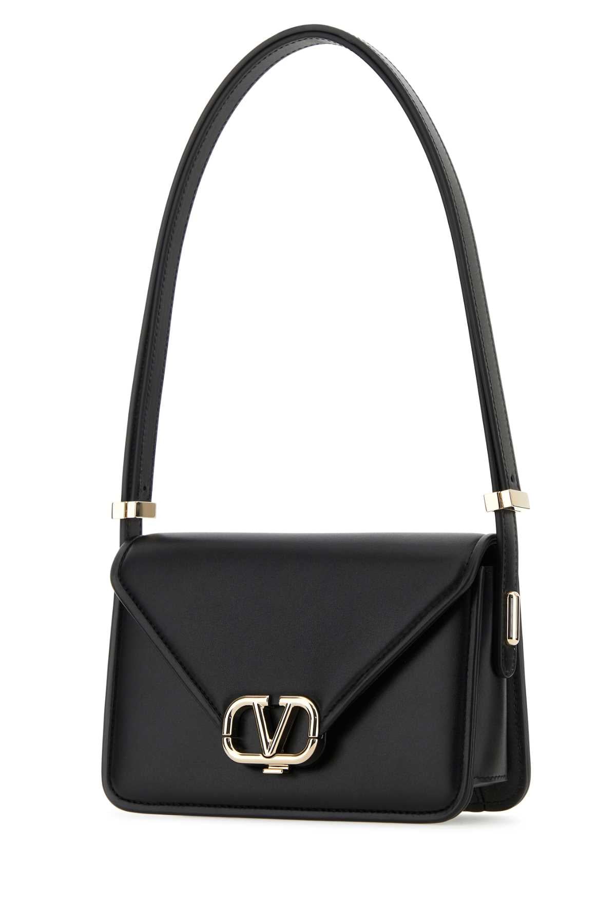 Black Leather Vlogo Crossbody Bag Nero Borse A Tracolla