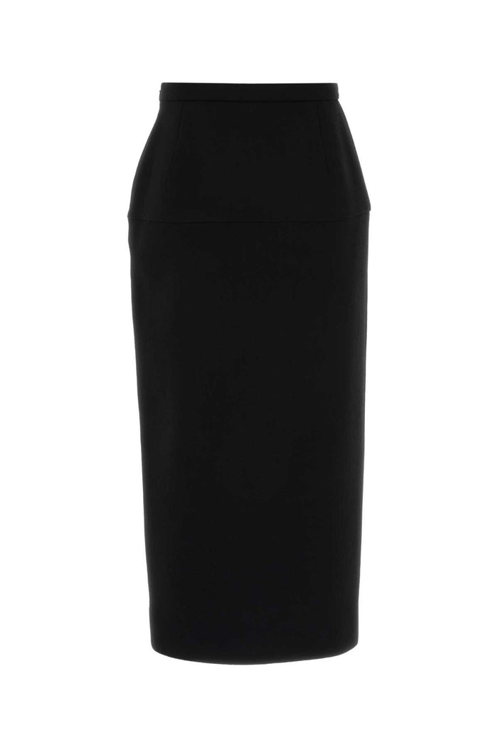 Black Wool Skirt Nero Gonne