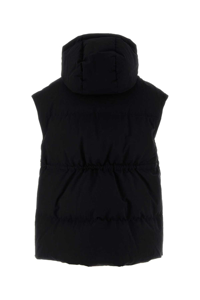 Black Polyester Blend Sleeveless Down Jacket Nero Piumini