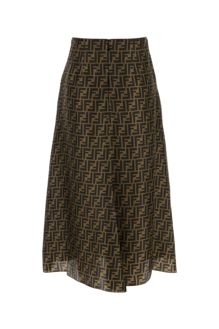 Embroidered Silk Skirt Fangotabacco Exterior: Gonne