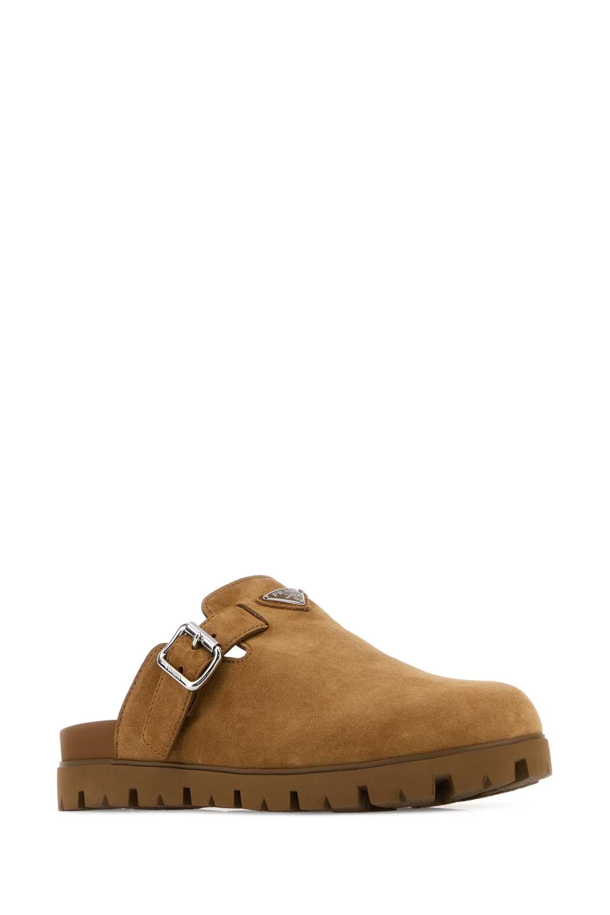 Camel Suede Slippers Cannella