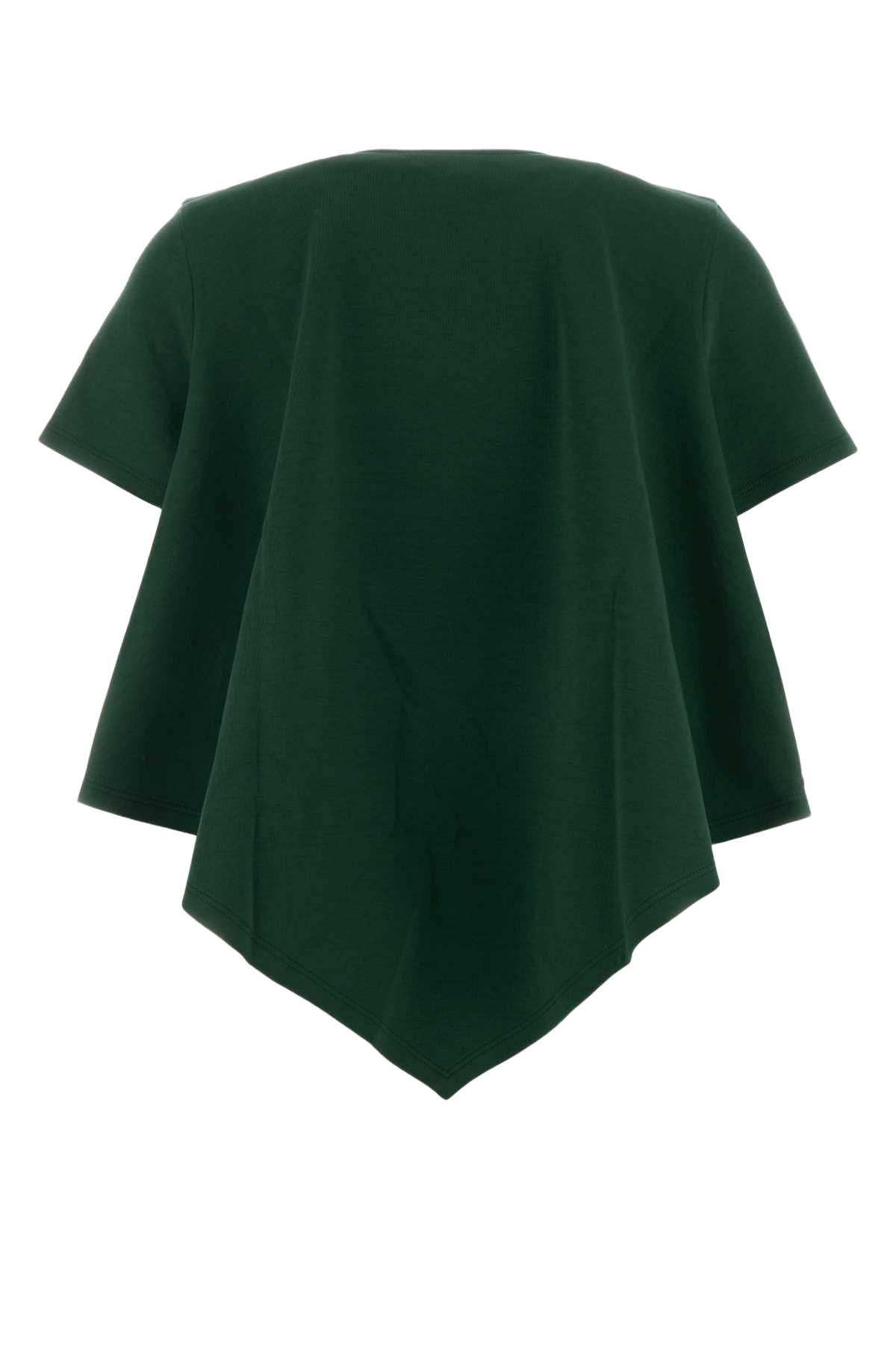 Bottle Green Cotton Blend T-Shirt Dark Exterior: Nylon
