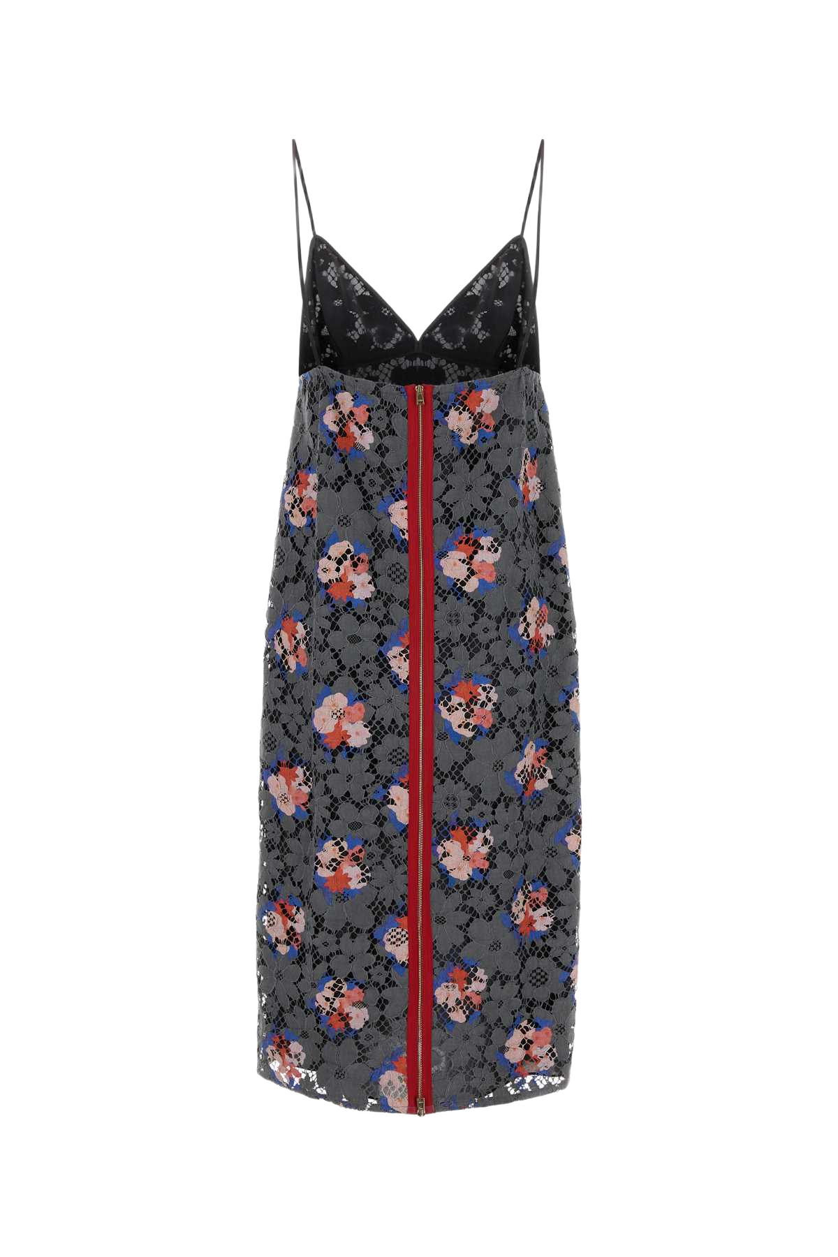 Printed Lace Dress Asfalto-26 Abiti