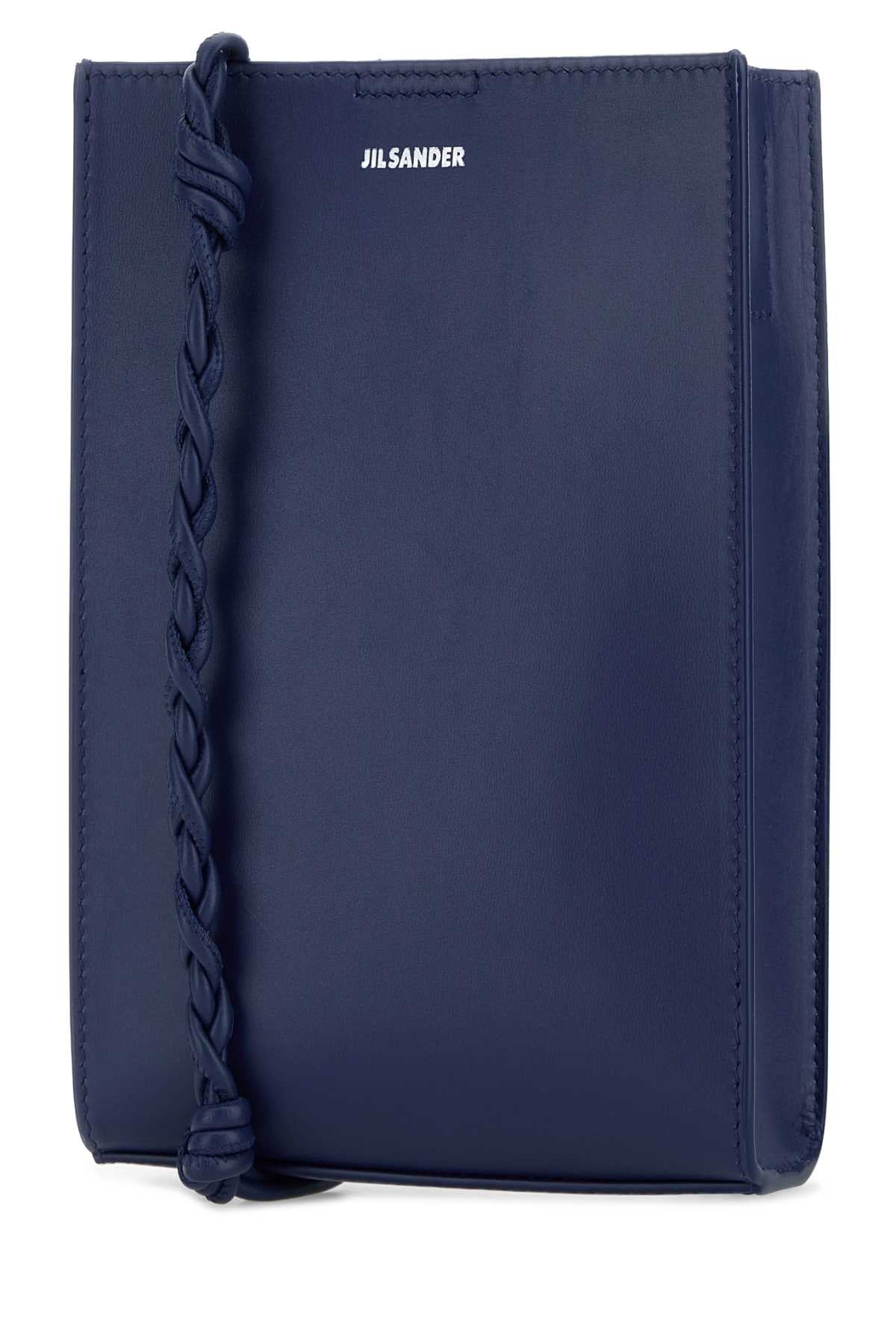 Navy Blue Leather Small Tangle Shoulder Bag Nightfall Borse A Tracolla
