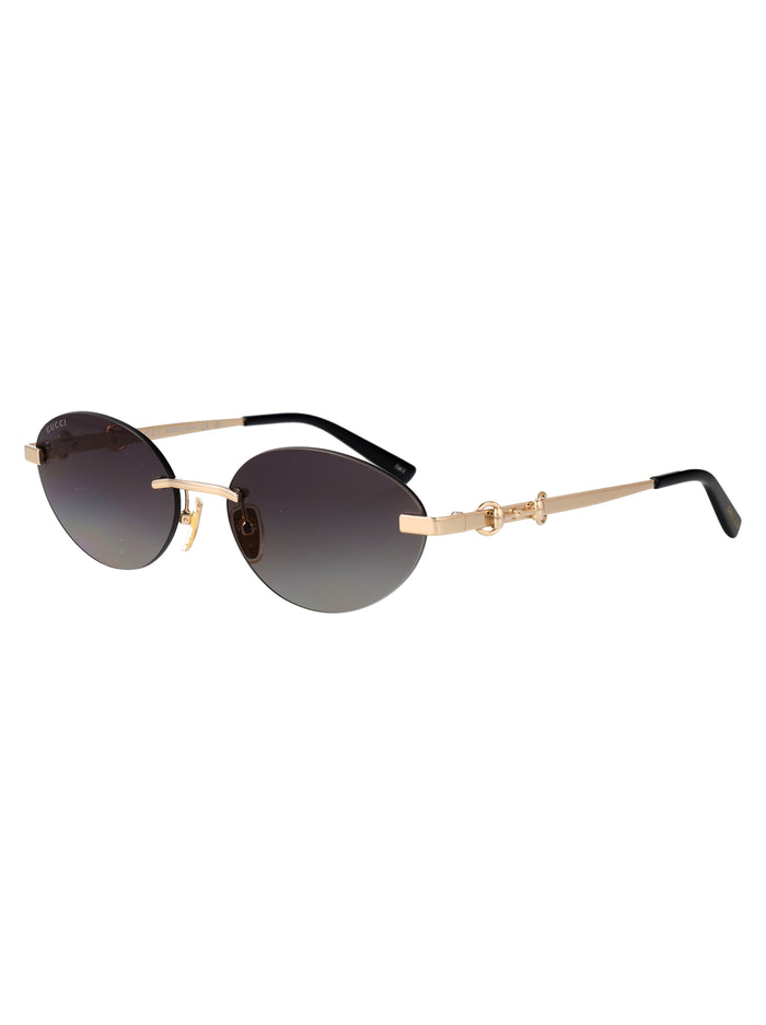 Gg2051s Gold-gold-grey Metal Sunglasses