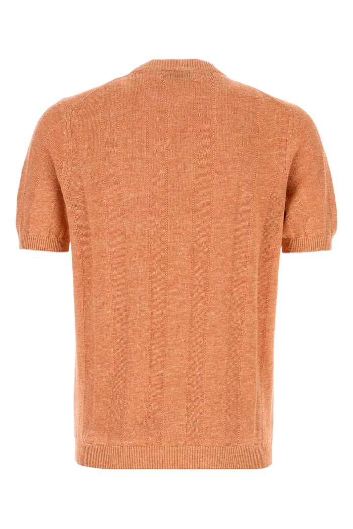 Orange Knit T-Shirt Cyu03 Exterior: Linen Cotton