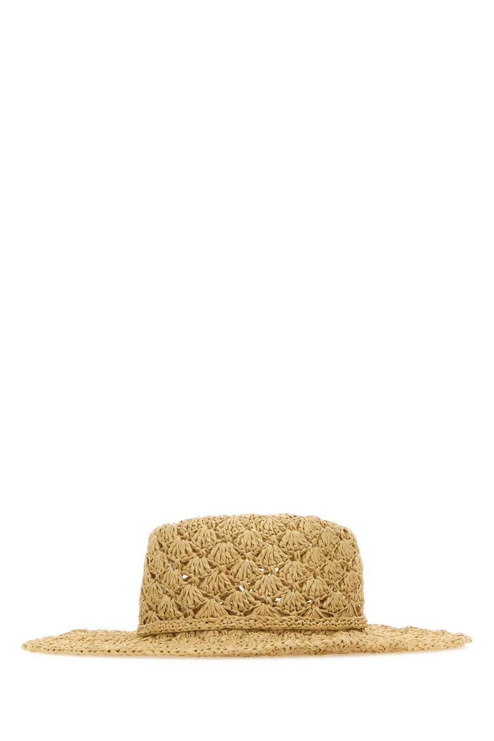 Raffia Valentino Garavani Escape Hat Naturalegold Exterior: Viscose Cappelli