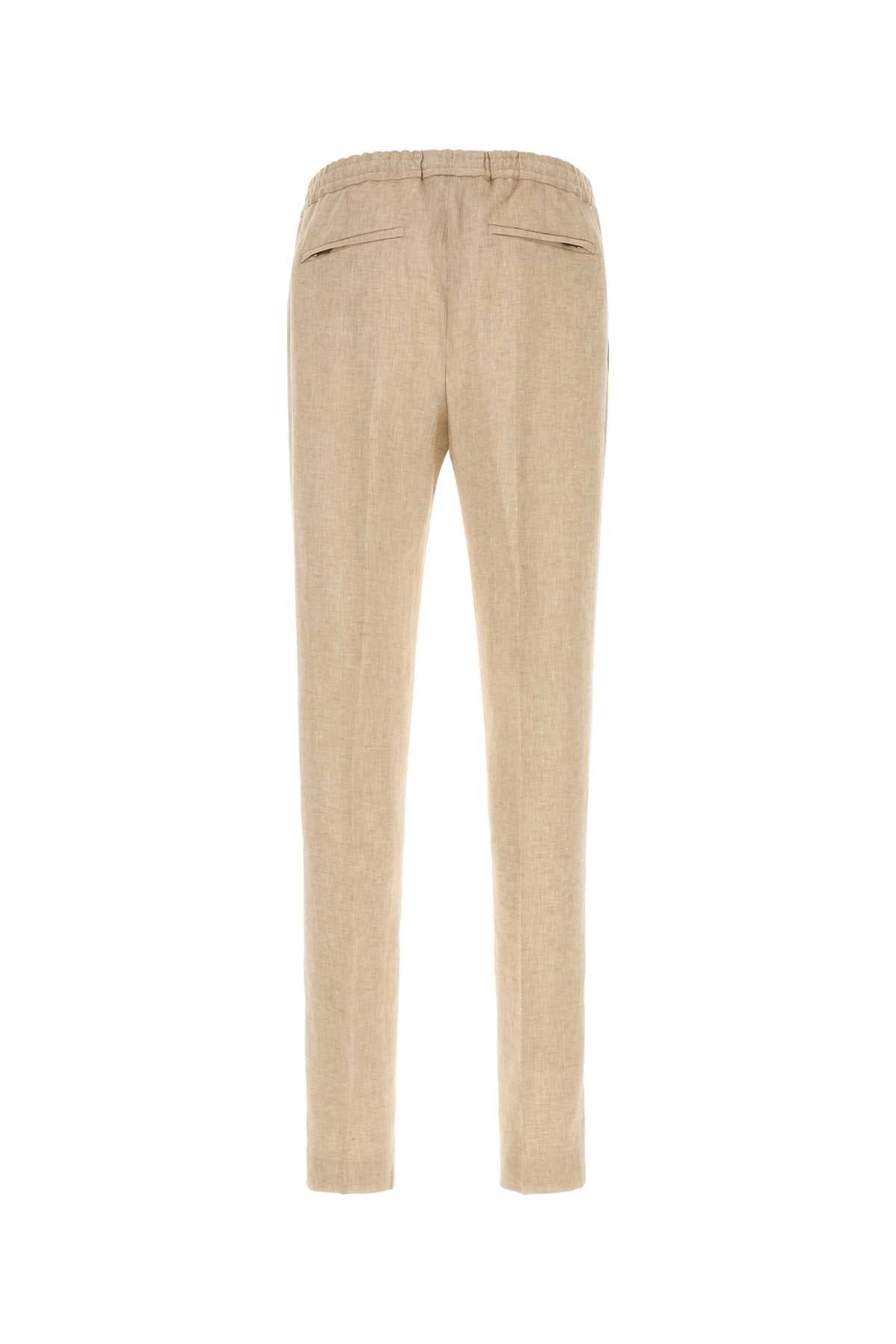 Beige Linen Pant 0030 Exterior: Pantaloni