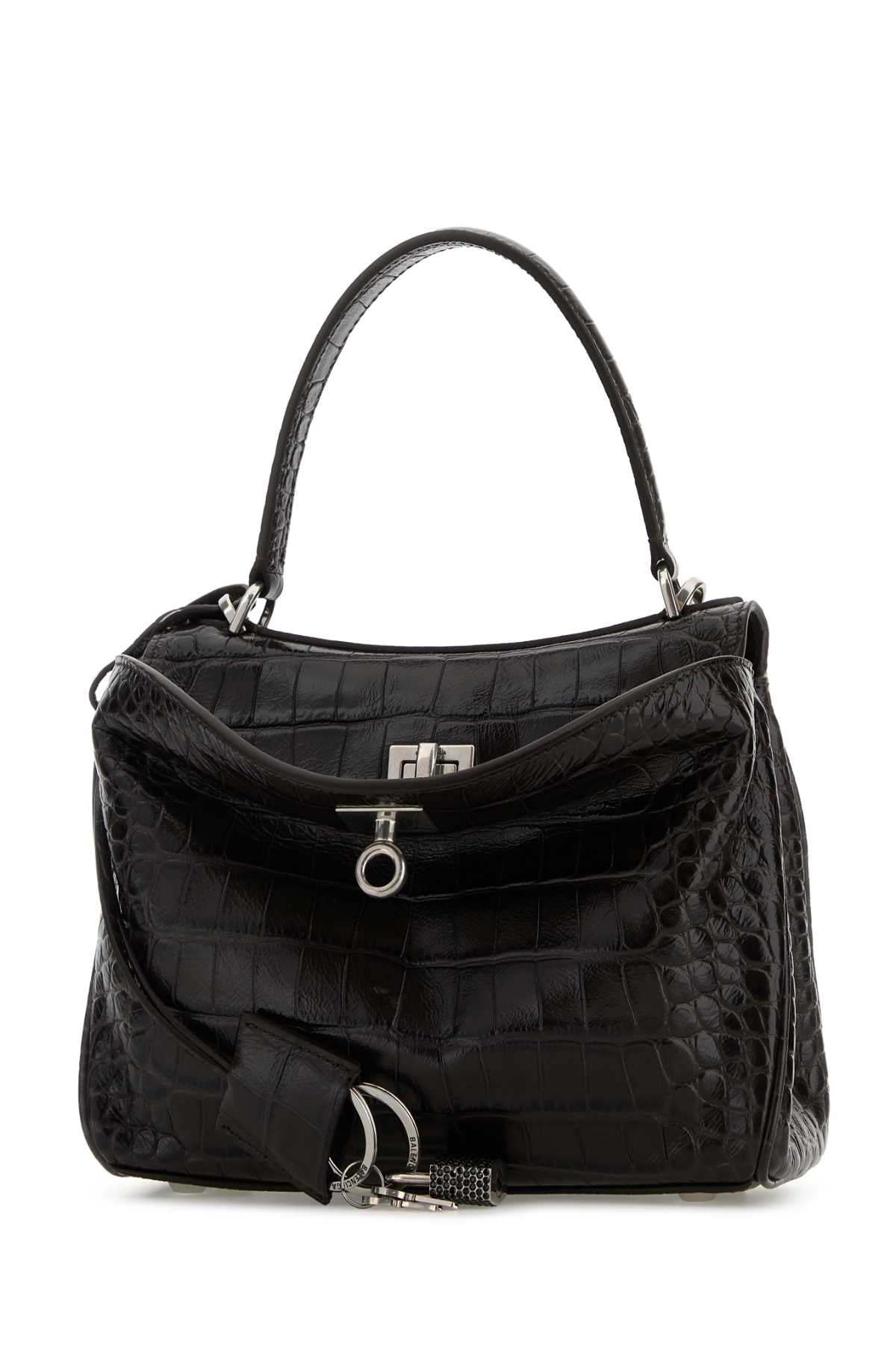 Brown Leather Mini Rodeo Handbag Ebony/black Borse A Mano