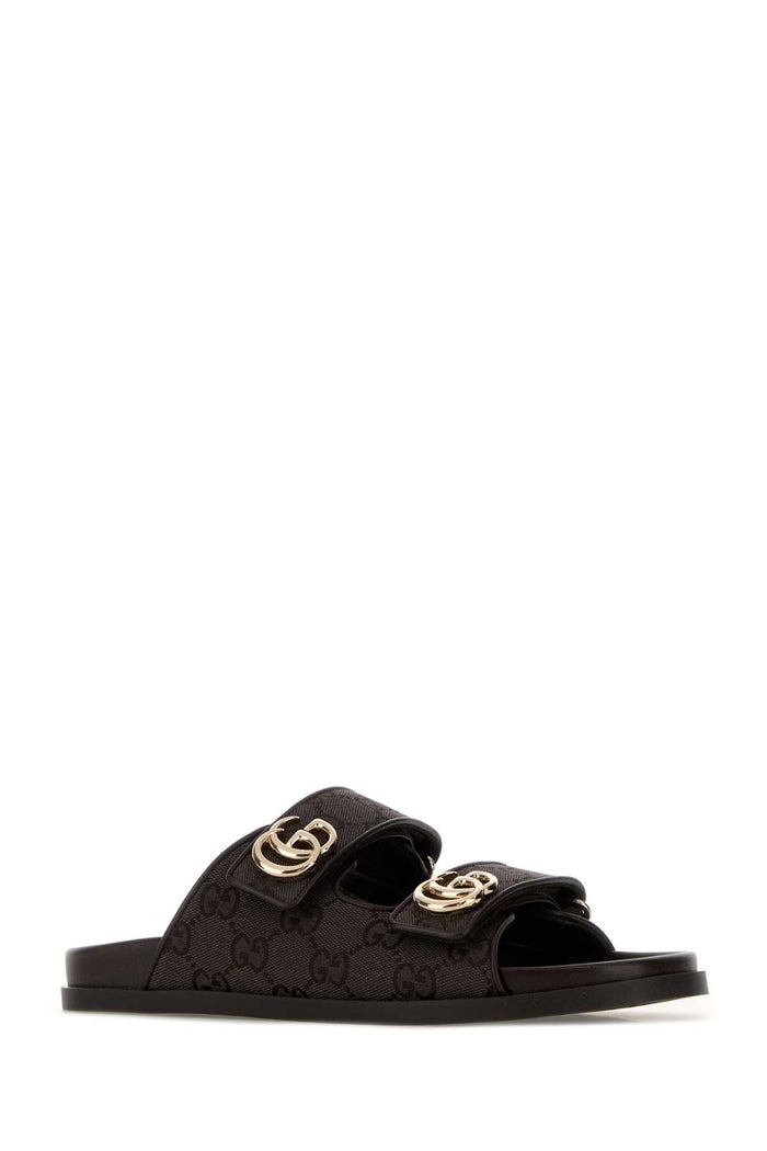 Dark Brown Canvas Slippers Cocoacocoa Sandali