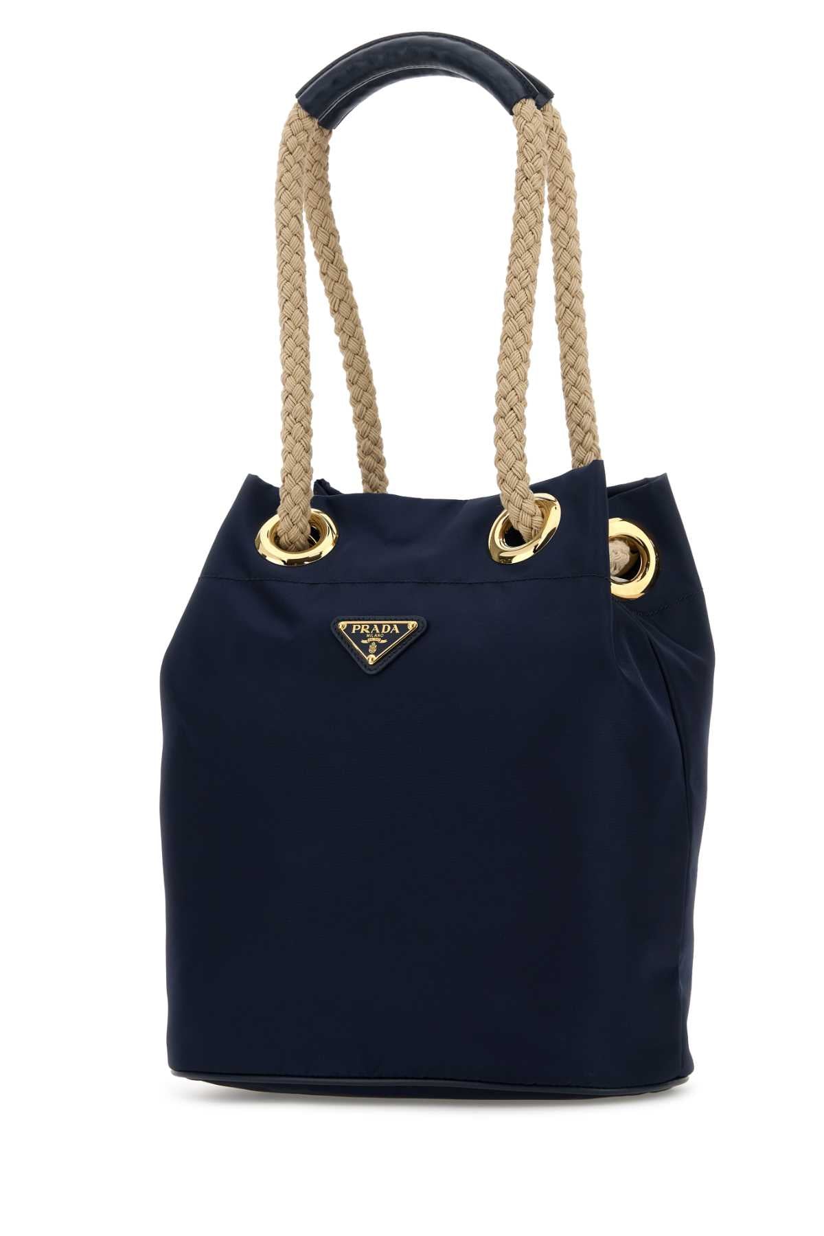 Navy Blue Re-Nylon Prada Mariner Bucket Bag Baltico Borse A Secchiello