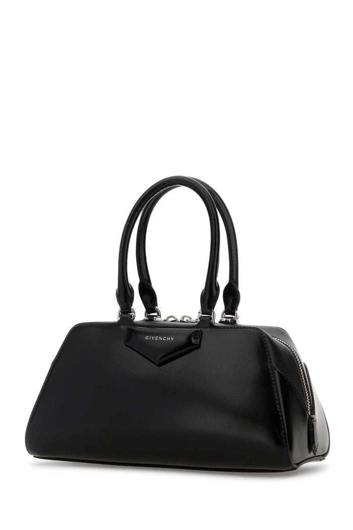Black Leather Small Antigona East-West Handbag Borse A Mano