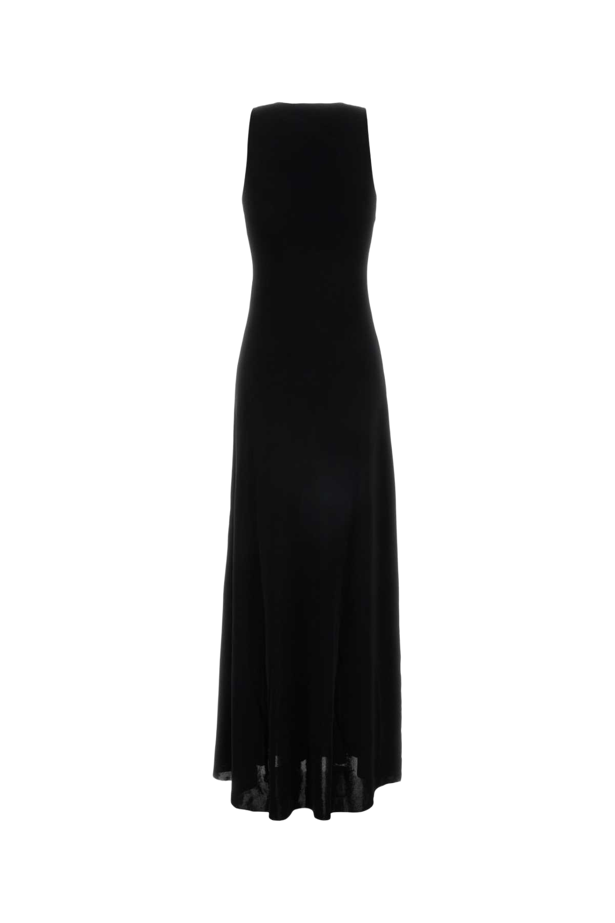 Black Viscose Blend Dress Noir Exterior: Abiti