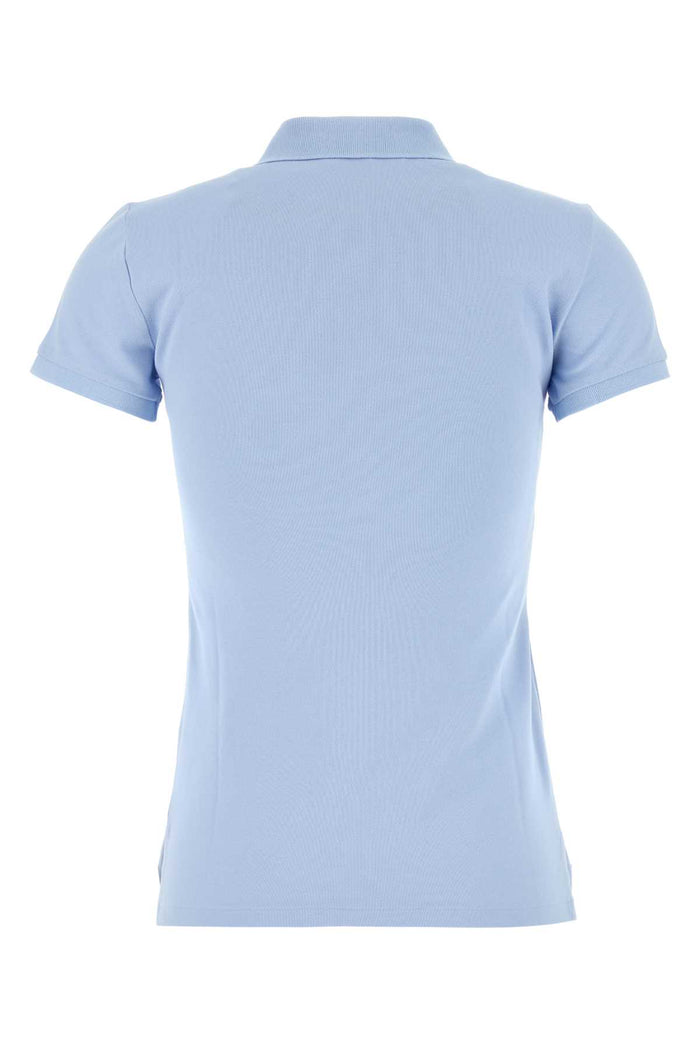 Light Blue Piquet Polo Shirt 023 Exterior: Cotton Elastane