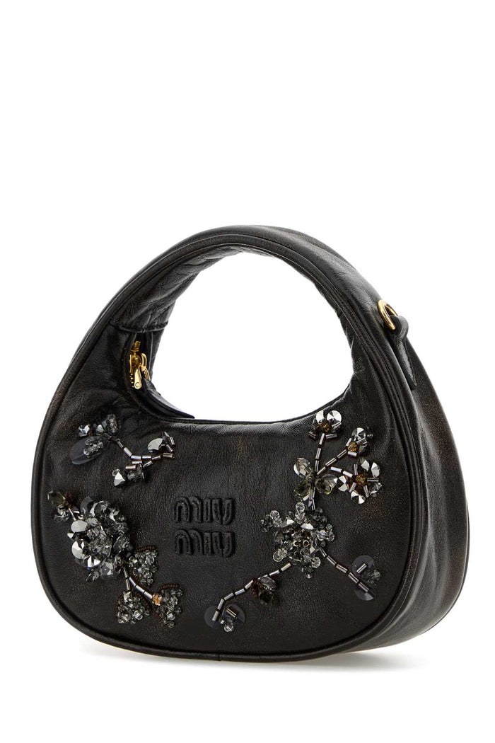 Dark Brown Nappa Leather Handbag Caffe Borse A Mano