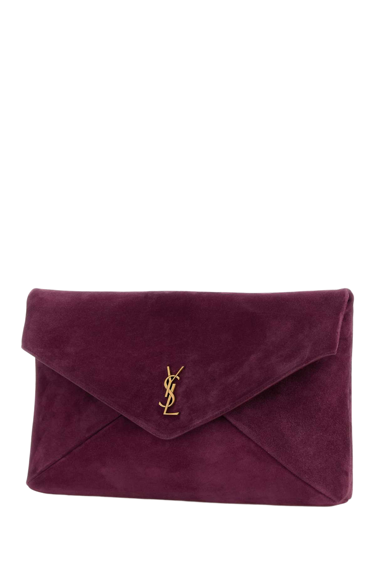 Purple Suede Envelope Clutch Hautered