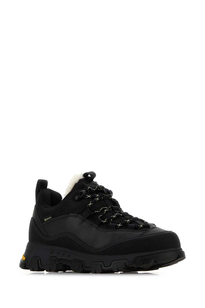 Black Canvas And Leather Metrotrek Sneakers Charcoal