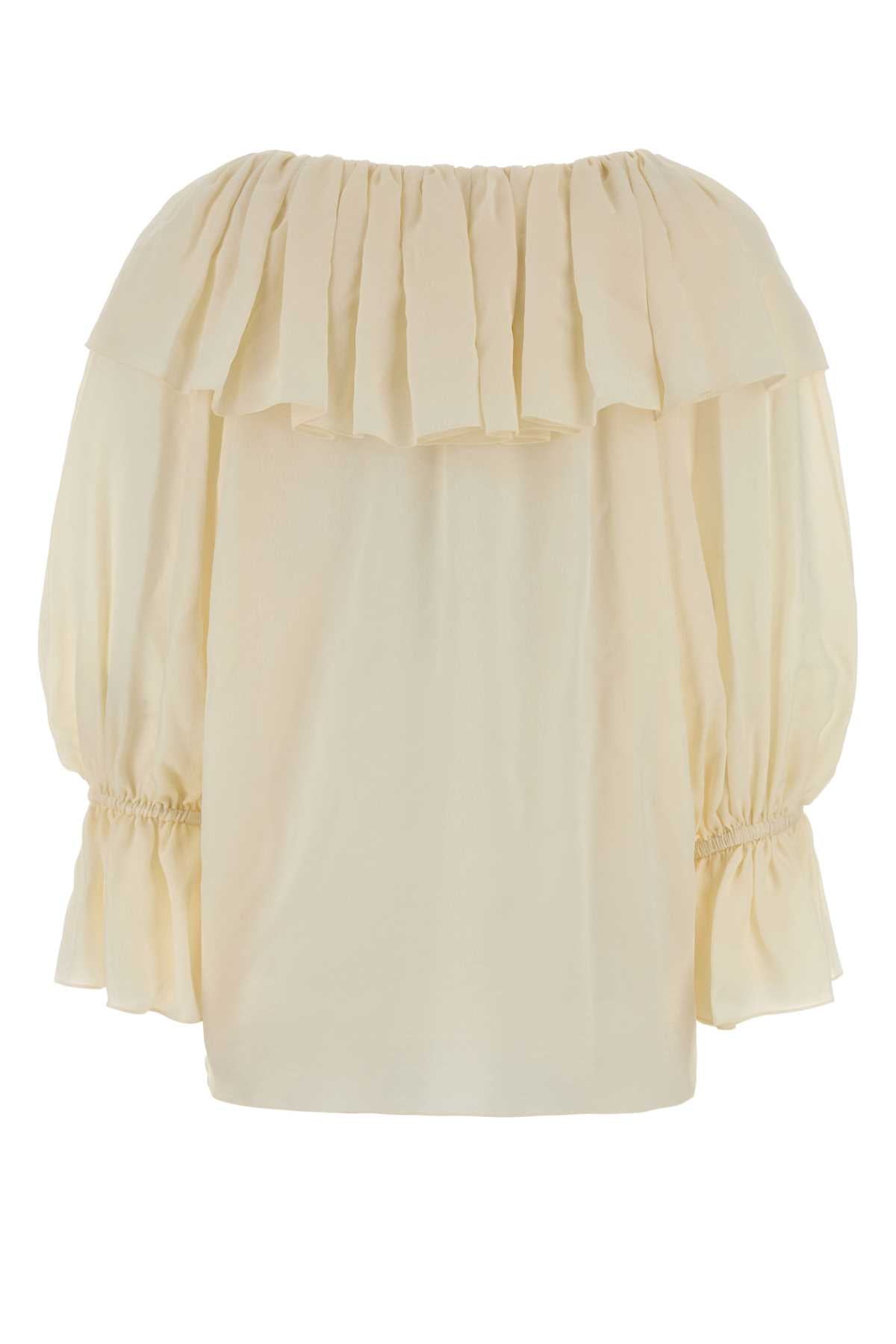 Cream Outer Shell: Silk Maglie