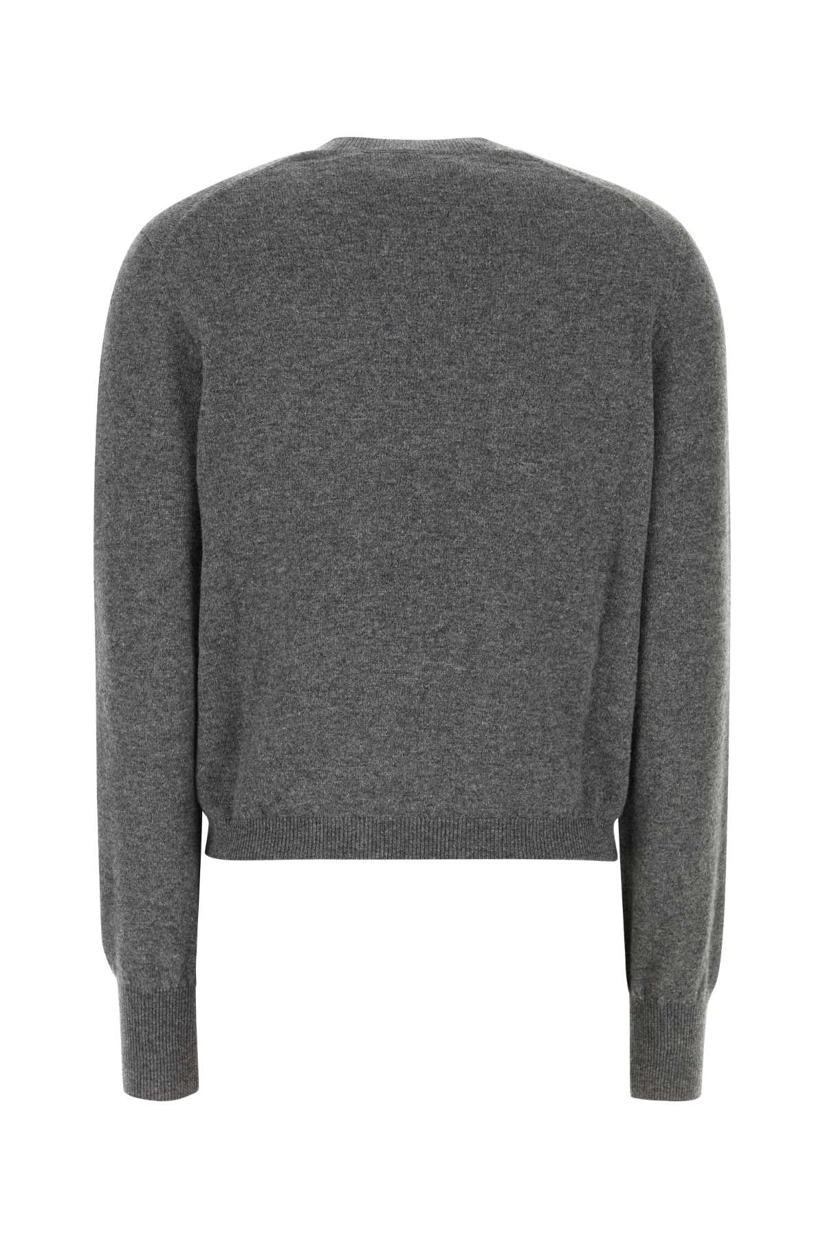 Dark Grey Stretch Cashmere Blend Cardigan Grigiomelange Ws-pa-ea Maglieria