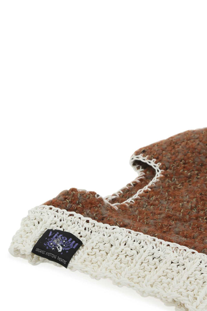 Multicolor Regenerated Yarns Balaclava Cuffie