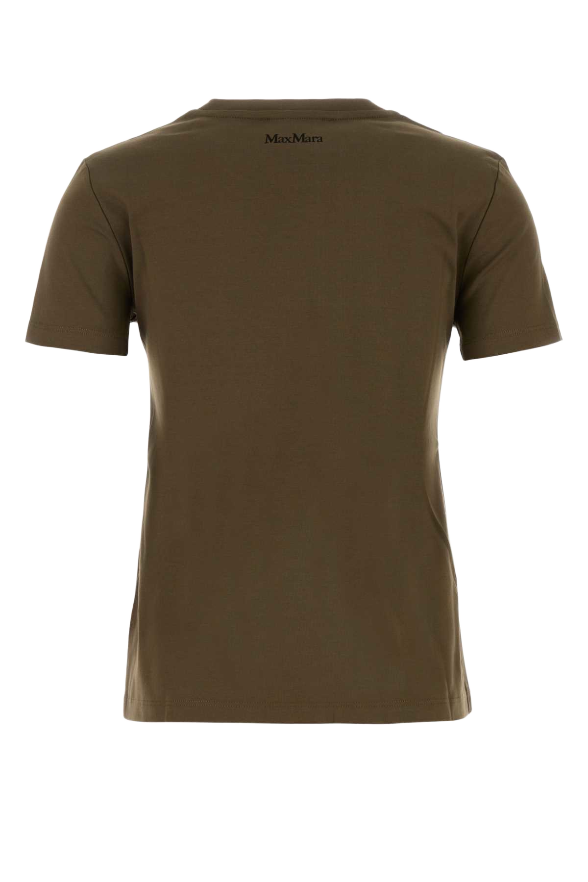 Army Green Cotton Pugnale T-Shirt Verde Kaki Exterior
