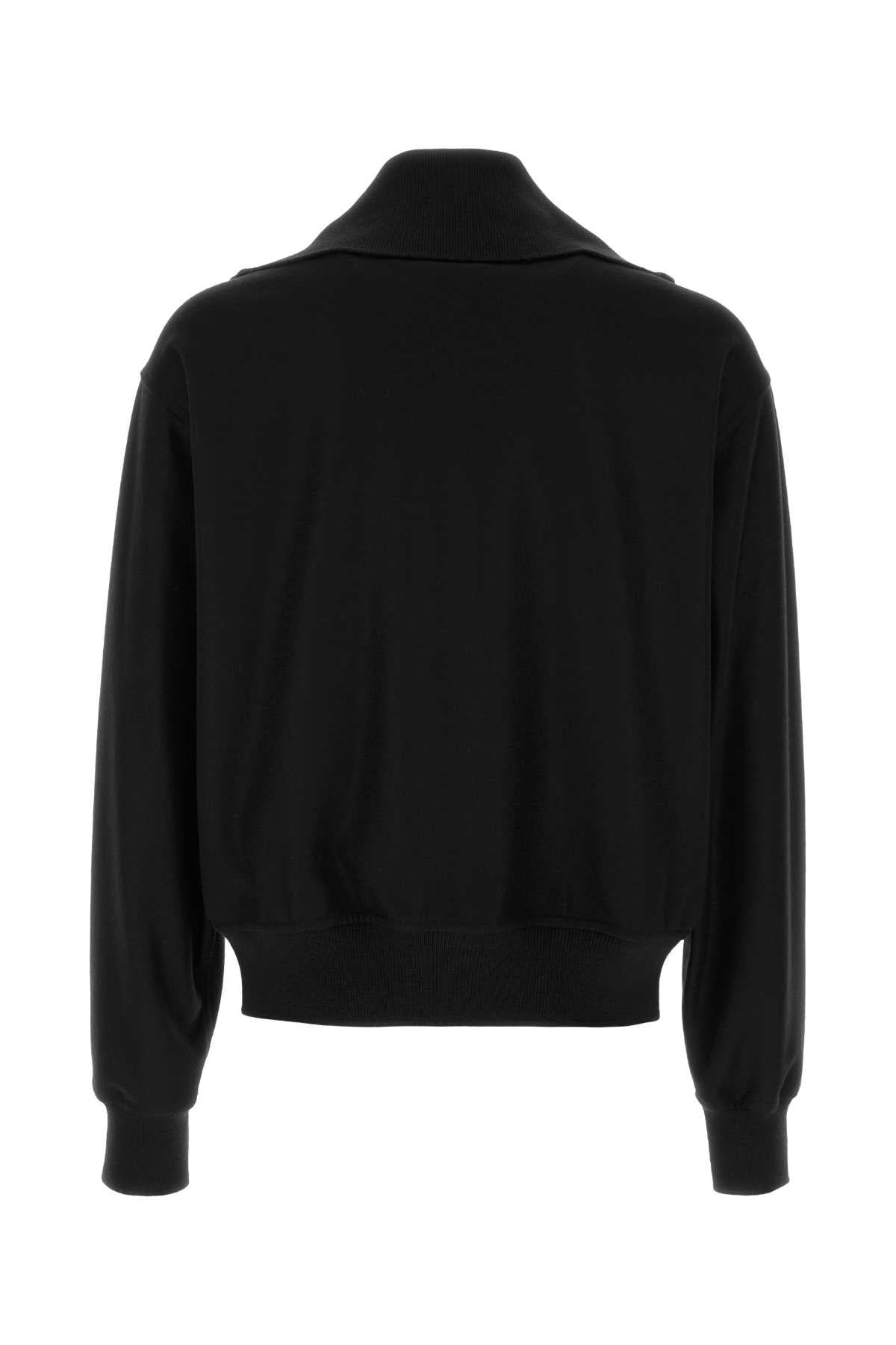 Black Wool Cardigan Lana Maglieria