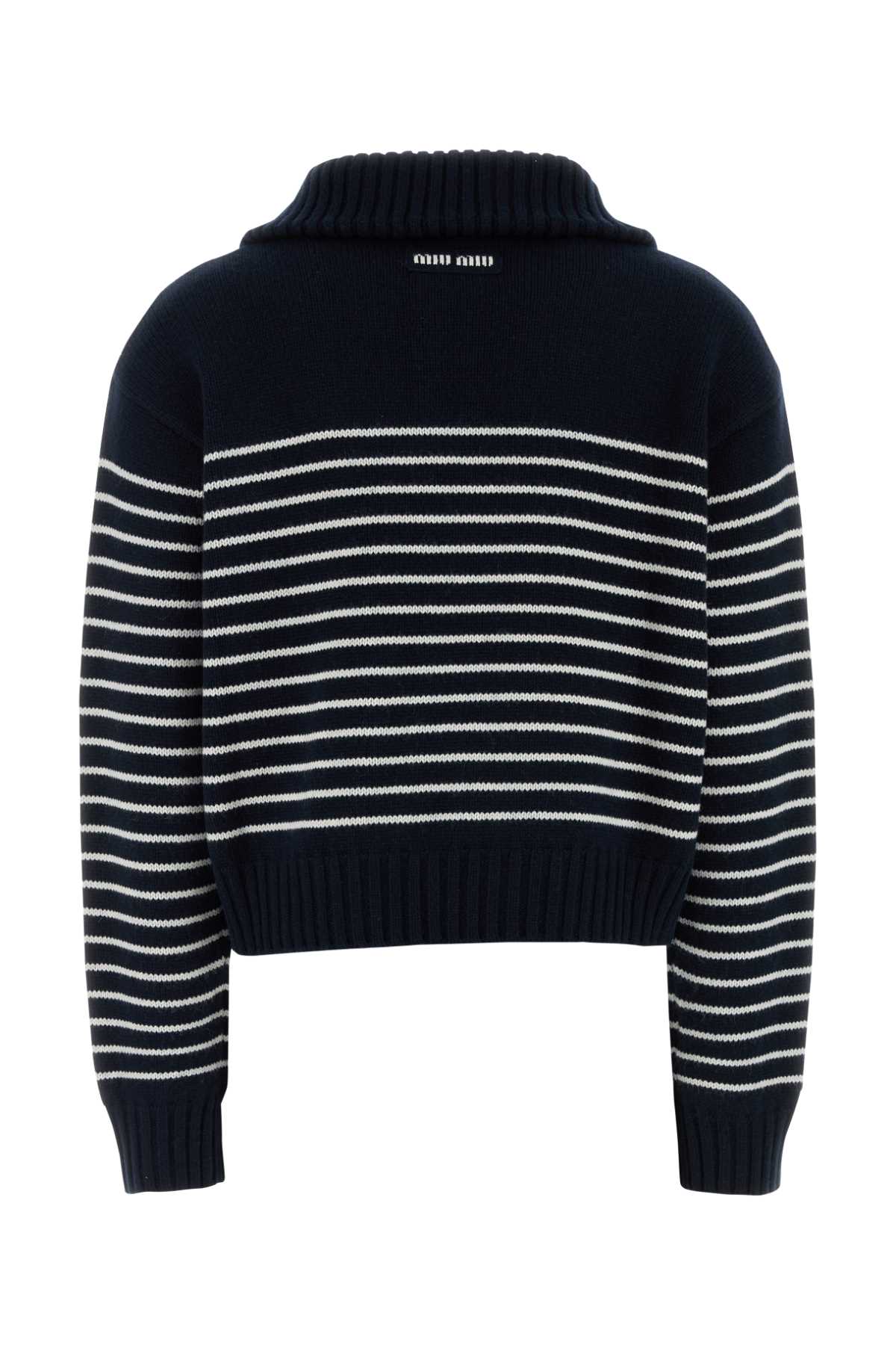 Embroidered Cashmere Sweater Blubianco Maglieria