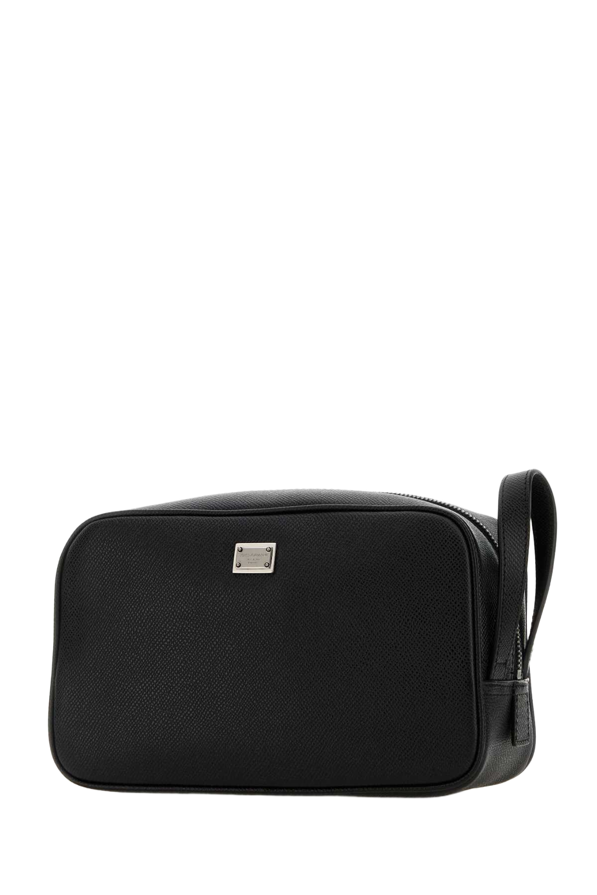 Black Leather Beauty Case Nero Vitello