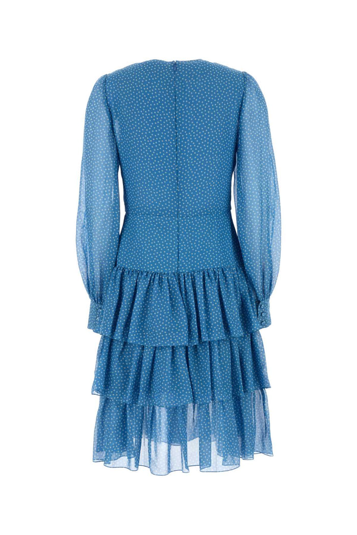 Printed Silk Dress Ceruleanbetulla Exterior: Lining: Abiti