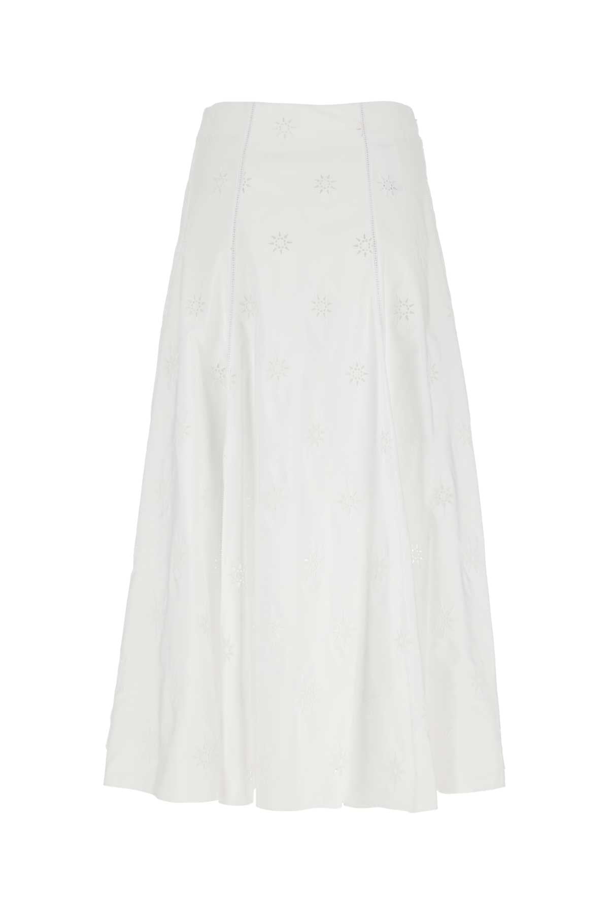 White Poplin Skirt 101 Gonne
