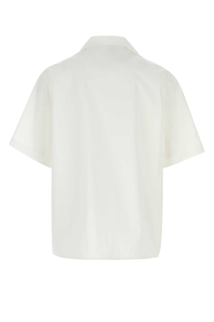 White Poplin Shirt Bianco Cotton Camicie