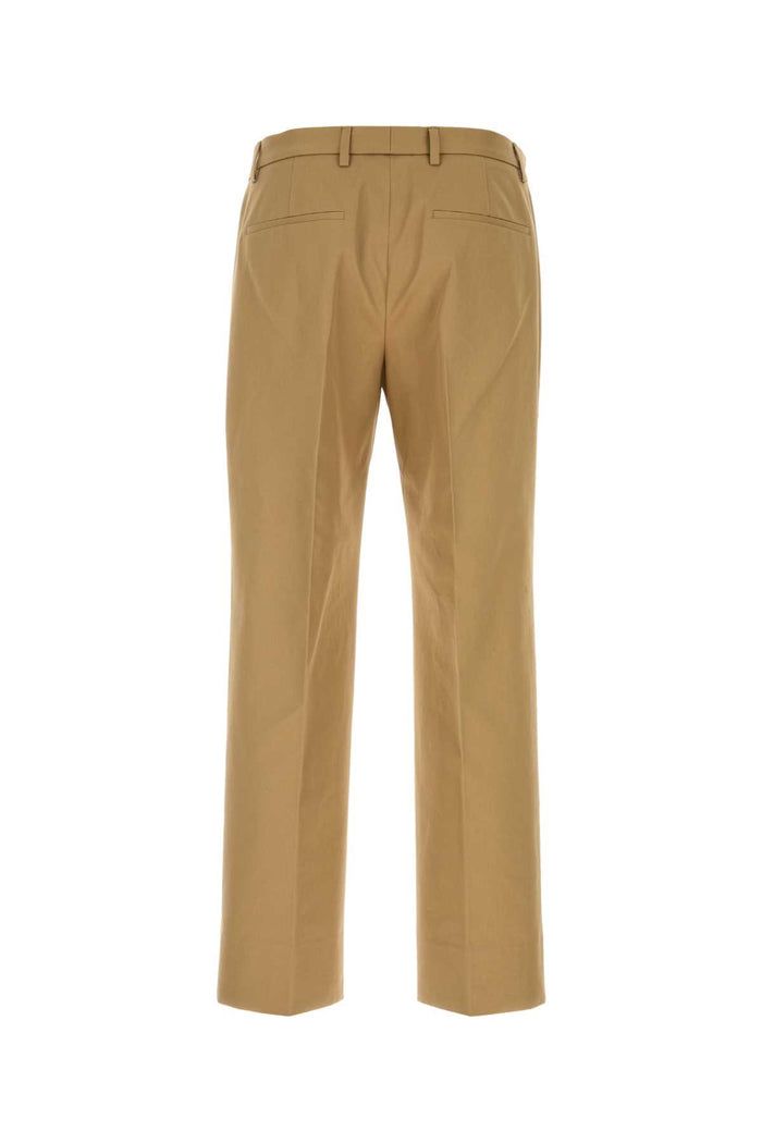 Beige Cotton Pant Bisque Pantaloni