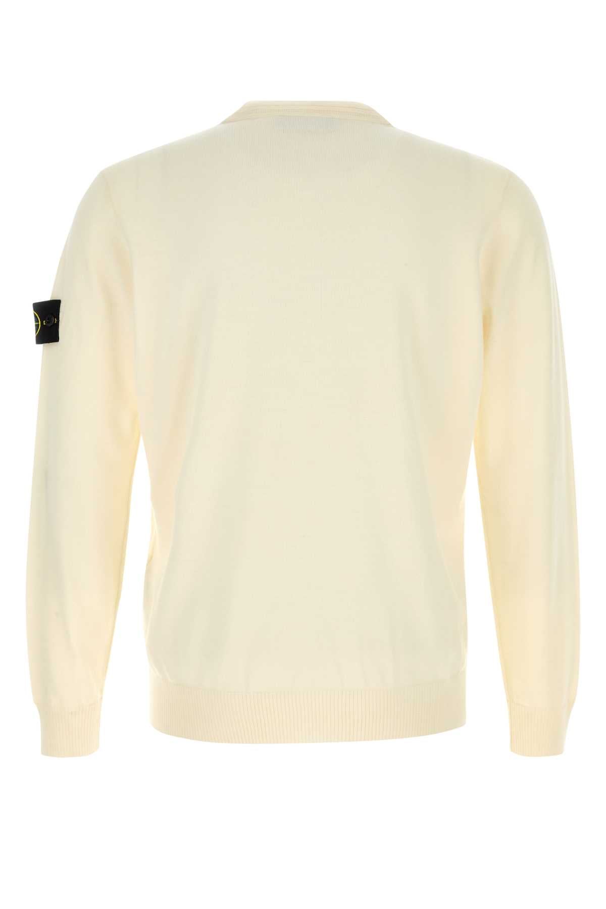 Ivory Wool Sweater Exterior: Virgin Maglieria