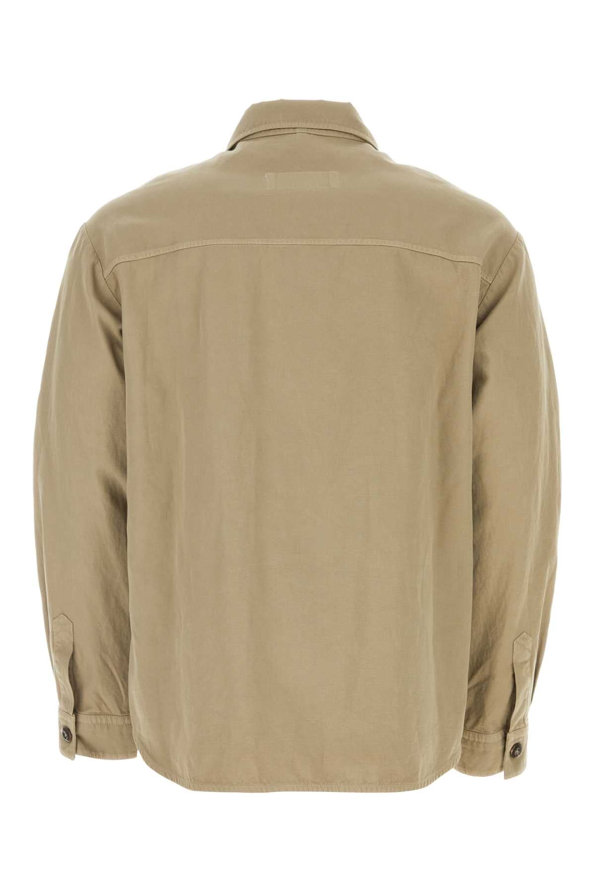 Cappuccino Cotton Blend Shirt C807 Exterior: Linen Camicie