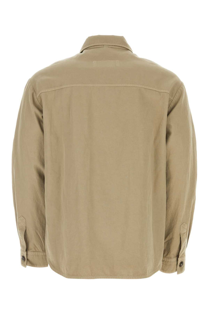 Cappuccino Cotton Blend Shirt C807 Exterior: Linen Camicie