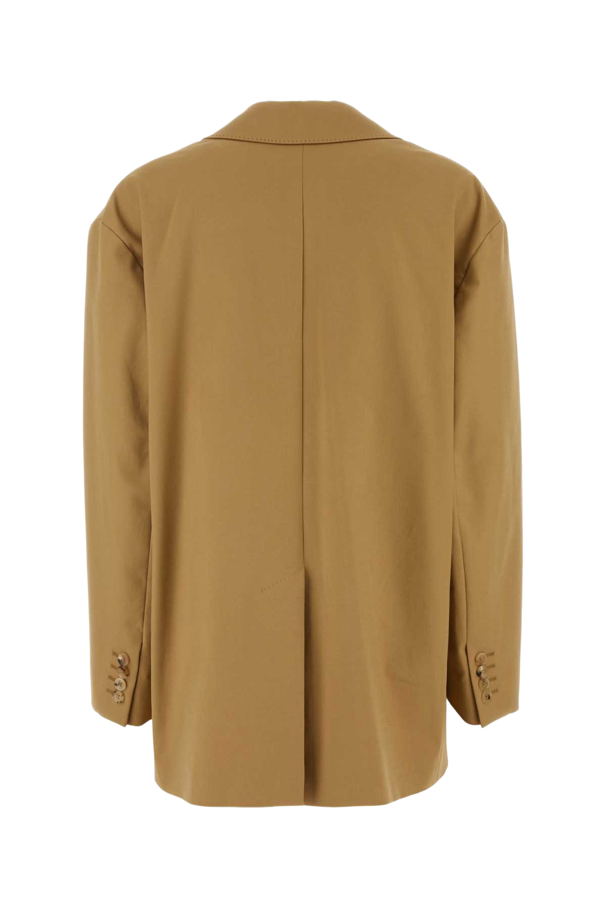 Camel Stretch Cotton Monica Blazer Miele Giacche E Gilet