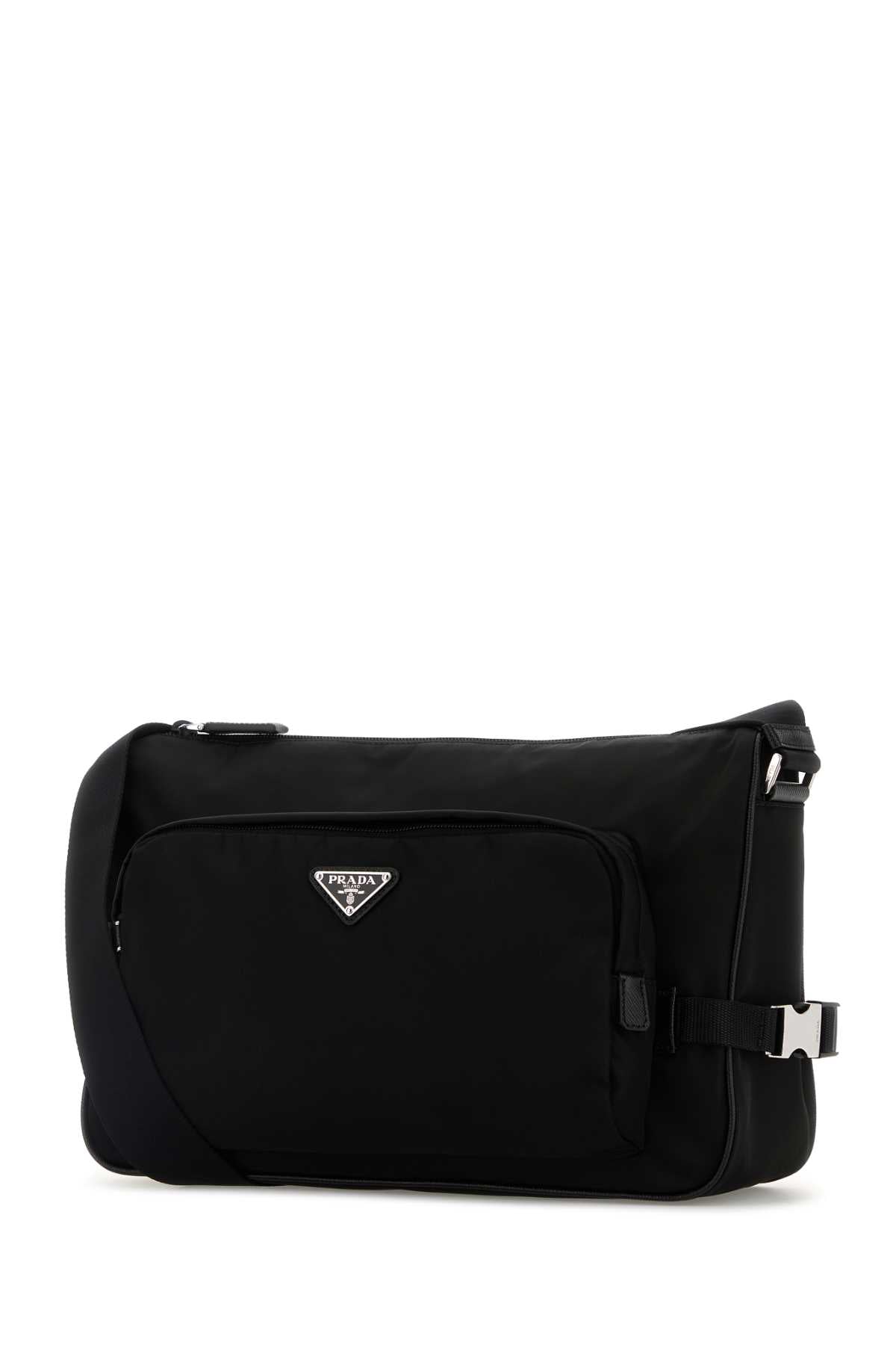 Black Re-Nylon Large Crossbody Bag Nero Poliammidericiclata-vitello Borse A Tracolla