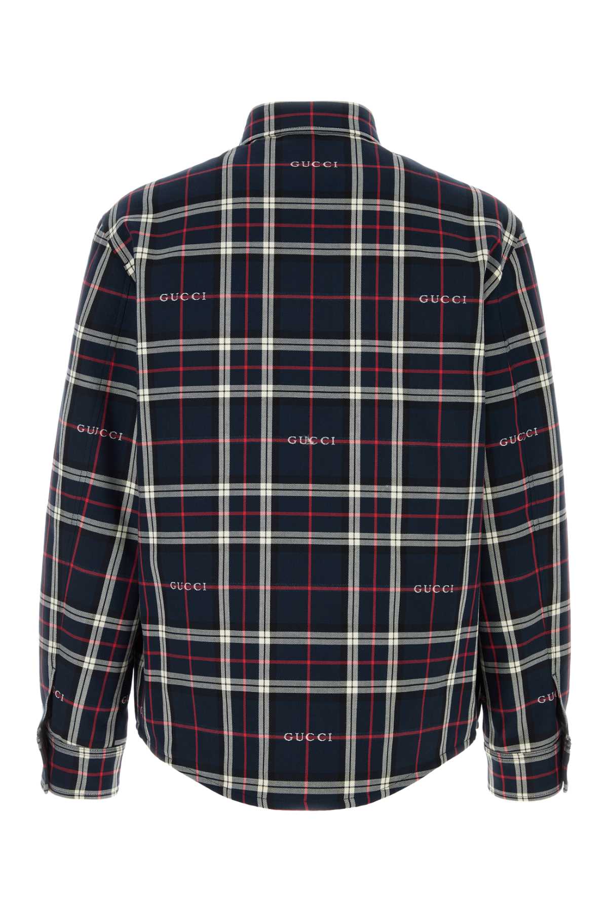 Gucci Men, Plaid cotton shirt, Blue, EU 41, Shirts