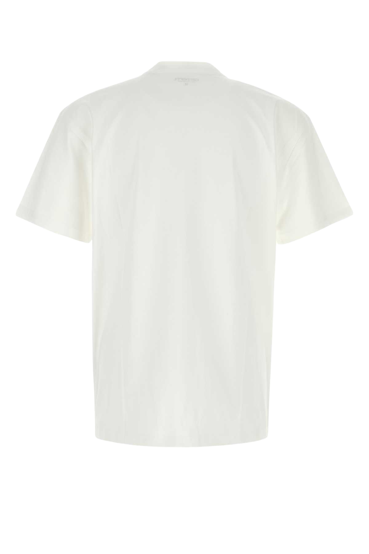 White Cotton S-S American Script T-Shirt Exterior