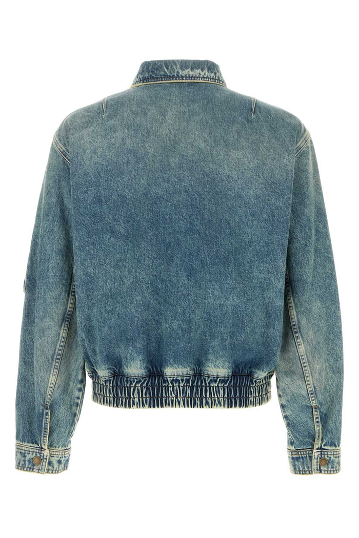 Denim Bomber Jacket Combinedcolour Exterior: Cotton Giubbini