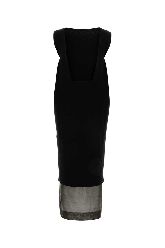 Black Viscose Blend Malik Dress Exterior: Polyester Abiti