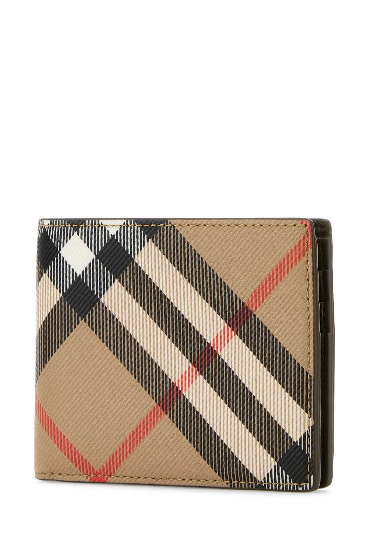 Printed E-Canvas Wallet Sand Polyurethane Polyester Cotton Portafogli