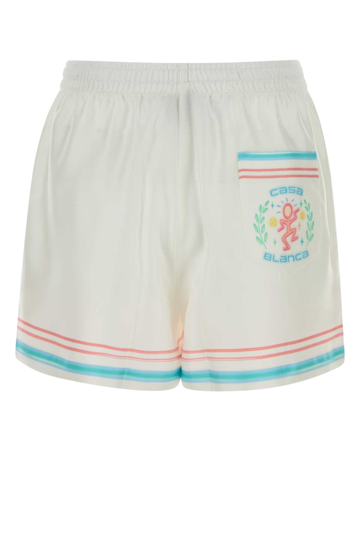 White Silk Shorts Dancejoy Exterior