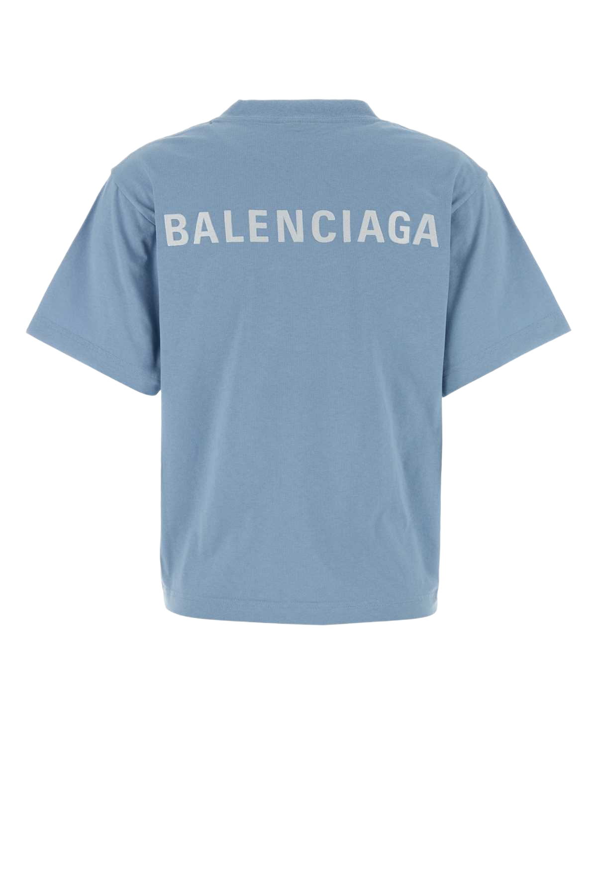 Light Blue Cotton T-Shirt Blue/white