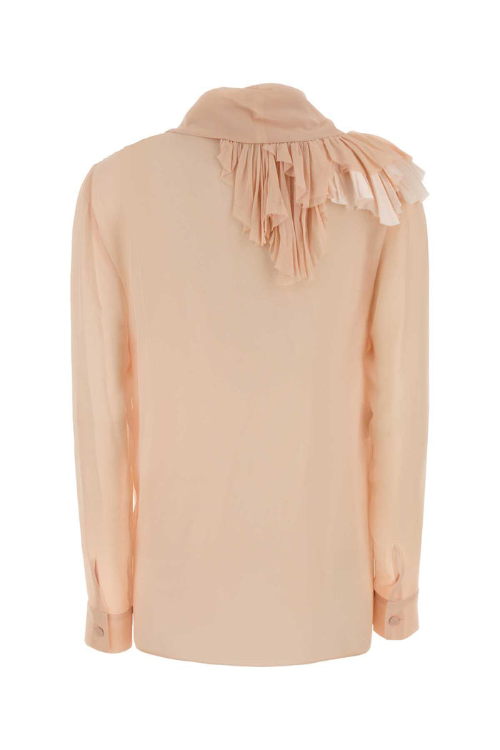Light Pink Silk Shirt Rosa Exterior: Camicie