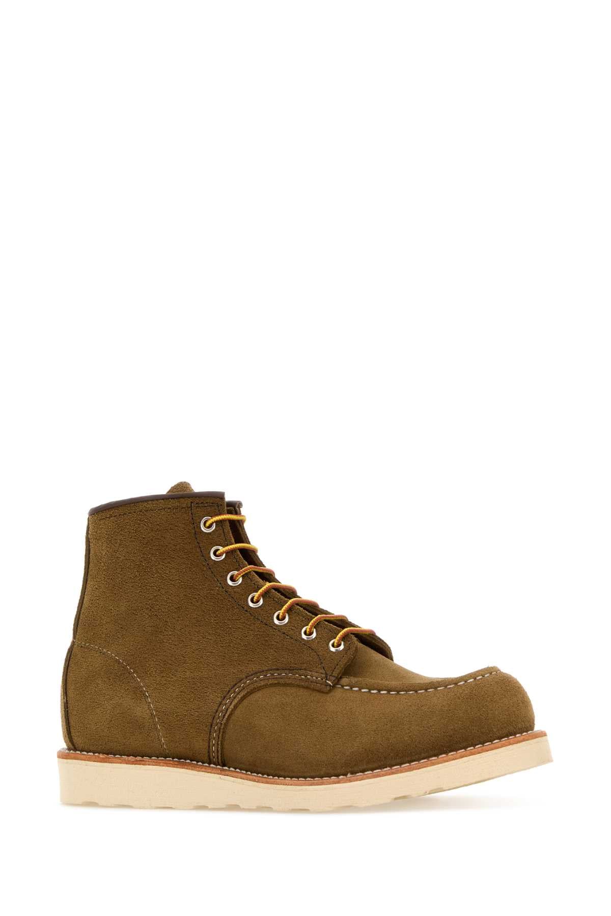 Biscuit Suede Ankle Boots Olivemohave Stivali