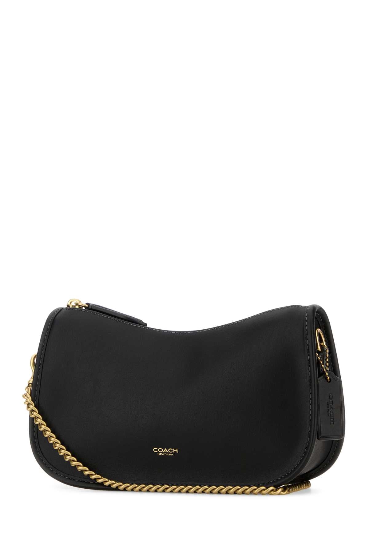 Black Leather Waverly Shoulder Bag Cowleather Borse A Tracolla