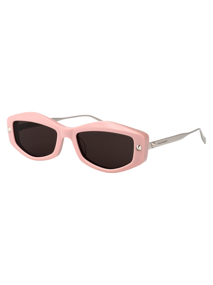 Am0482s Pink-silver-grey Metal Sunglasses