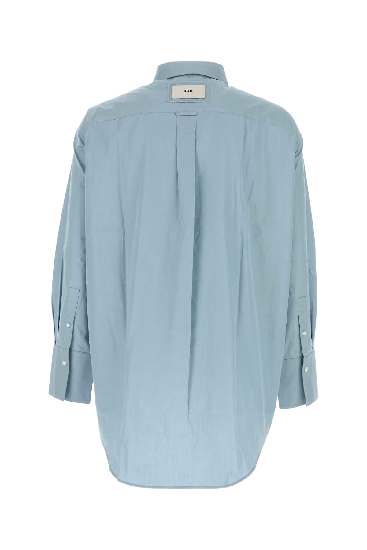 Light Blue Poplin Shirt Sky Exterior: Cotton Maglie