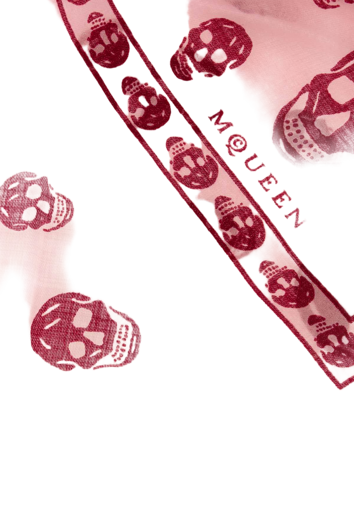 Printed Chiffon Foulard Powderpinkrasperry Exterior: Silk Sciarpe E